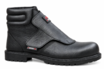 Heat Weld Men's S1 HRO Welding Safety Shoes – Steel Toe Cap Leather Boots with Heat Resistant Sole, Velcro Lace
