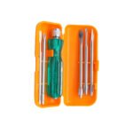 ERF Screwdriver Set (5 Pcs) with Magnetic Tips, Transparent Handle, Spring Steel Blade, Neon Bulb Tester - Image 3