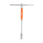 PERF T-Handle Socket Wrench with Flexible Grip, Selected Alloy Steel Handle, CRV Socket, Chrome Plated Finish, Heat Treated, Plastic Revolving Grip (10mmm) - Image 2