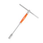 PERF T-Handle Socket Wrench with Flexible Grip, Selected Alloy Steel Handle, CRV Socket, Chrome Plated Finish, Heat Treated, Plastic Revolving Grip (10mmm) - Image 3