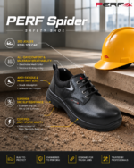 PERF Spider S1 Safety Shoes for Men | Buff Tango Leather | 200J Steel Toe Cap | Anti-Perforation Midsole | Oil & Acid Resistant PU Sole | is 15298:2016 Certified | SRC Slip-Resistant - Image 3